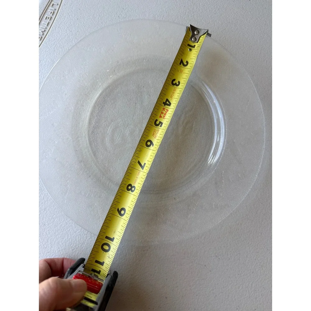 Vintage Coca-Cola Embossed Glass Dinner Plate 10.5 Inch Clear Textured Logo